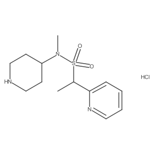 N-methyl-N-(piperidin-4-yl)-1-(pyridin-2-yl)ethanesulfonamide hydrochloride Structure