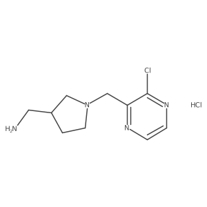 (1-((3-Chloropyrazin-2-yl)methyl)pyrrolidin-3-yl)methanamine hydrochloride Structure