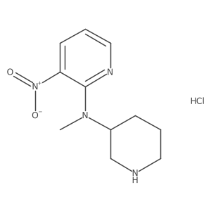 (R)-N-methyl-3-nitro-N-(piperidin-3-yl)pyridin-2-amine hydrochloride结构式