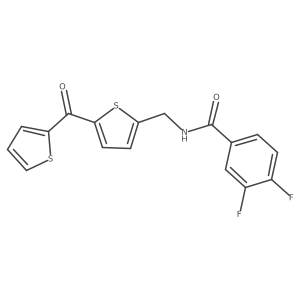 3,4-Difluoro-N-{[5-(thiophene-2-carbonyl)thiophen-2-YL]methyl}benzamide结构式