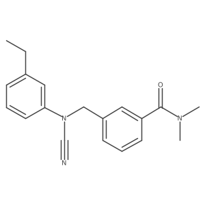 3-{[cyano(3-ethylphenyl)amino]methyl}-N,N-dimethylbenzamide结构式