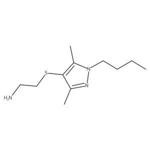 Ethanamine, 2-[(1-butyl-3,5-dimethyl-1H-pyrazol-4-yl)thio]-结构式