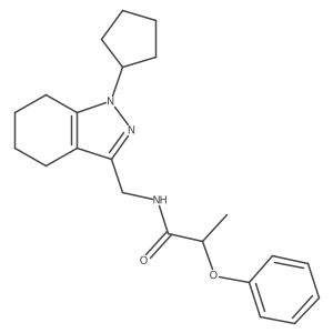 N-((1-cyclopentyl-4,5,6,7-tetrahydro-1H-indazol-3-yl)methyl)-2-phenoxypropanamide Structure