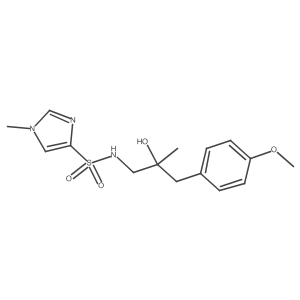 N-(2-hydroxy-3-(4-methoxyphenyl)-2-methylpropyl)-1-methyl-1H-imidazole-4-sulfonamide Structure