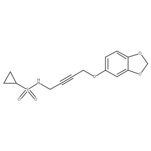 N-(4-(benzo[d][1,3]dioxol-5-yloxy)but-2-yn-1-yl)cyclopropanesulfonamide Structure