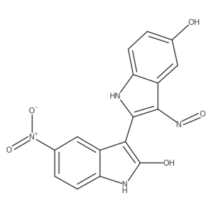 (2''Z,3''E)-5-Nitro-5''-hydroxy-indirubin-3''-oxime结构式