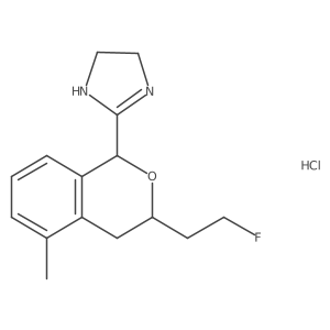 2-[3-(2-fluoroethyl)-5-methyl-3,4-dihydro-1H-isochromen-1-yl]-4,5-dihydro-1H-imidazole;hydrochloride结构式