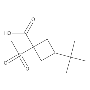 3-Tert-butyl-1-methanesulfonylcyclobutane-1-carboxylic acid Structure