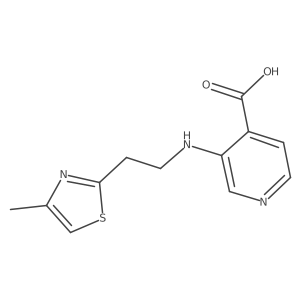 4-Pyridinecarboxylic acid, 3-[[2-(4-methyl-2-thiazolyl)ethyl]amino]- Structure