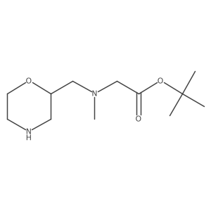 Tert-butyl 2-[methyl(morpholin-2-ylmethyl)amino]acetate结构式