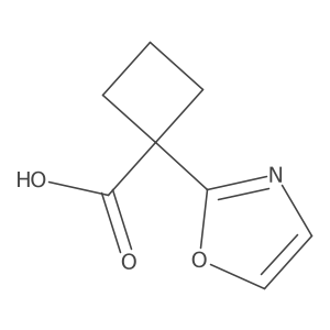 1-(1,3-Oxazol-2-yl)cyclobutane-1-carboxylic acid结构式