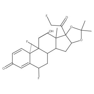 6alpha,9alpha,21-Trifluoro-11beta,16alpha,17alpha-trihydroxypregna-1,4-diene-3,20-dione-16,17-acetonide Structure