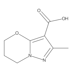 2-methyl-5H,6H,7H-pyrazolo[3,2-b][1,3]oxazine-3-carboxylic acid Structure