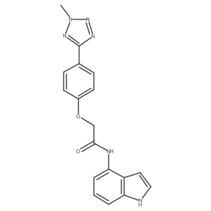 N-(1H-indol-4-yl)-2-[4-(2-methyl-2H-tetrazol-5-yl)phenoxy]acetamide结构式