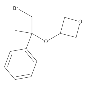 3-[(1-Bromo-2-phenylpropan-2-yl)oxy]oxetane结构式