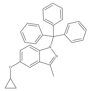 5-(Cyclopropyloxy)-3-iodo-1-(triphenylmethyl)-1H-indazole结构式