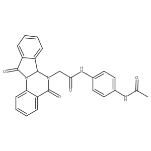 N-[4-(acetylamino)phenyl]-2-(5,11-dioxo-6a,11-dihydroisoindolo[2,1-a]quinazolin-6(5H)-yl)acetamide结构式