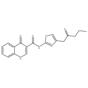 Ethyl (2-{[(4-hydroxyquinolin-3-yl)carbonyl]amino}-1,3-thiazol-4-yl)acetate Structure