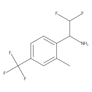 2,2-Difluoro-1-[2-methyl-4-(trifluoromethyl)phenyl]ethan-1-amine结构式