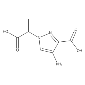4-Amino-1-(1-carboxyethyl)-1H-pyrazole-3-carboxylic acid Structure