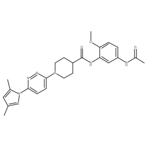 N-(5-acetamido-2-methoxyphenyl)-1-(6-(3,5-dimethyl-1H-pyrazol-1-yl)pyridazin-3-yl)piperidine-4-carboxamide Structure
