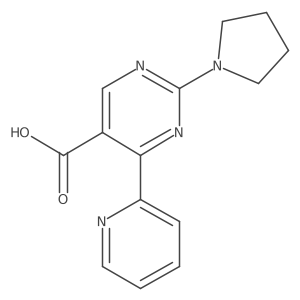4-(Pyridin-2-yl)-2-(pyrrolidin-1-yl)pyrimidine-5-carboxylic acid Structure