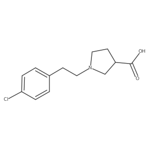 1-[2-(4-Chlorophenyl)ethyl]pyrrolidine-3-carboxylic acid结构式