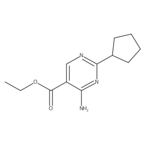 Ethyl 4-amino-2-cyclopentylpyrimidine-5-carboxylate Structure