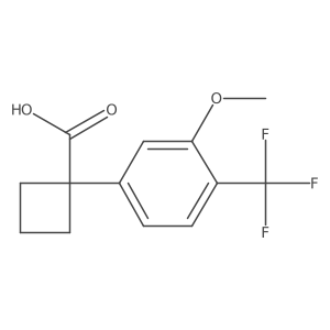 1-[3-Methoxy-4-(trifluoromethyl)phenyl]cyclobutane-1-carboxylic acid Structure