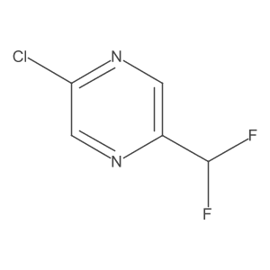 2-Chloro-5-(difluoromethyl)pyrazine结构式