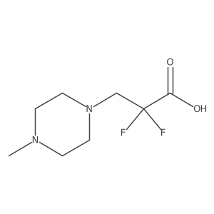 2,2-Difluoro-3-(4-methylpiperazin-1-yl)propanoic acid结构式