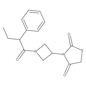 3-(1-(2-Phenylbutanoyl)azetidin-3-yl)thiazolidine-2,4-dione结构式