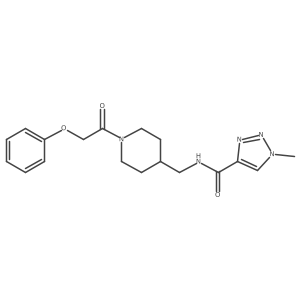 1-methyl-N-((1-(2-phenoxyacetyl)piperidin-4-yl)methyl)-1H-1,2,3-triazole-4-carboxamide Structure