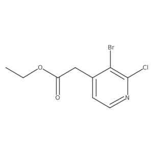 Ethyl 3-bromo-2-chloropyridine-4-acetate Structure