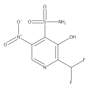 2-(Difluoromethyl)-3-hydroxy-5-nitropyridine-4-sulfonamide Structure