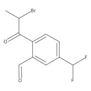 2-(2-Bromopropanoyl)-5-(difluoromethyl)benzaldehyde结构式