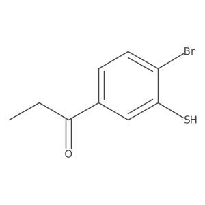 1-(4-Bromo-3-mercaptophenyl)propan-1-one结构式