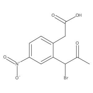2-(1-Bromo-2-oxopropyl)-4-nitrophenylacetic acid Structure
