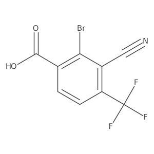2-Bromo-3-cyano-4-(trifluoromethyl)benzoic acid Structure
