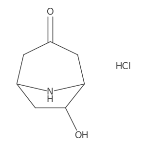 6-Hydroxy-8-azabicyclo[3.2.1]octan-3-one hydrochloride Structure