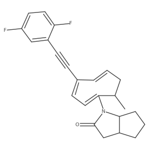 1-[4-[2-(2,5-Difluorophenyl)ethynyl]-8-methylcycloocta-1,3,5-trien-1-yl]-3,3a,4,5,6,6a-hexahydrocyclopenta[b]pyrrol-2-one结构式