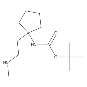 tert-butyl N-{1-[2-(methylamino)ethyl]cyclopentyl}carbamate结构式