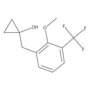 1-{[2-Methoxy-3-(trifluoromethyl)phenyl]methyl}cyclopropan-1-ol Structure