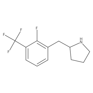 2-{[2-Fluoro-3-(trifluoromethyl)phenyl]methyl}pyrrolidine结构式