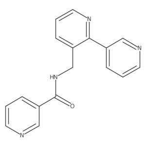 N-({[2,3'-bipyridine]-3-yl}methyl)pyridine-3-carboxamide结构式