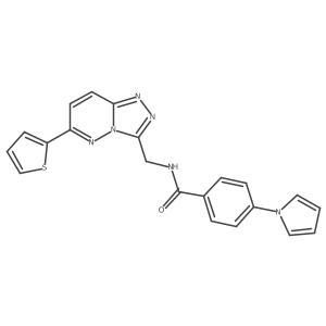 4-(1H-pyrrol-1-yl)-N-((6-(thiophen-2-yl)-[1,2,4]triazolo[4,3-b]pyridazin-3-yl)methyl)benzamide Structure