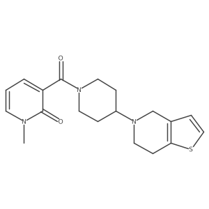 3-(4-(6,7-dihydrothieno[3,2-c]pyridin-5(4H)-yl)piperidine-1-carbonyl)-1-methylpyridin-2(1H)-one Structure