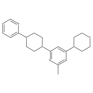 4-{2-Methyl-6-[4-(pyridin-2-yl)piperazin-1-yl]pyrimidin-4-yl}morpholine结构式