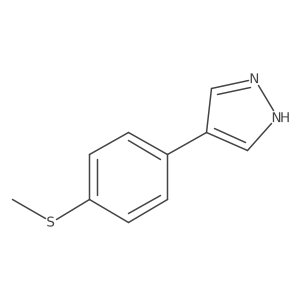 4-[4-(methylsulfanyl)phenyl]-1H-pyrazole结构式