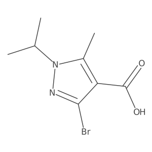 3-bromo-1-isopropyl-5-methyl-1H-pyrazole-4-carboxylic acid Structure
